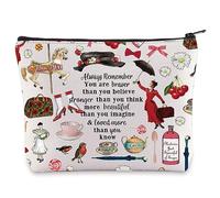 LEVLO Mary Movie - Bolsa de maquillaje con cremallera para mujeres y niñas, Always Mary, Bolso tote
