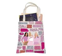 LEVLO Mean Movie - Bolsa de compras inspirada en la película She Doesn't Even Go Here, bolsa de mano Y2K para amigas, hermanas, regalo de cumpleaños y despedida de soltera, Incluso ve aquí, 35cm
