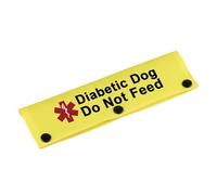 LEVLO Medical Alert - Funda para correa para perro diabético, no alimenta (funda para diabéticos no alimentados), poliéster, 70 cm x 35 cm, para perros medianos y grandes