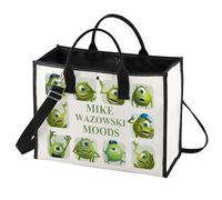 LEVLO Monsters Mike Wazowski - Bolsa de hombro de regalo para fanáticos de la película, Mike Moods Lt, Medium