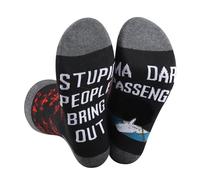 LEVLO Morgan Blood Socks Crime TV Show Fans Gift Stupid People Bring Out My Dark Passenger Blood Crime TV Show Merch, Calcetines Stupid People, talla única