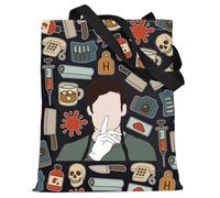 LEVLO Morgan - Bolsa de lona para los fans de Morgan & Debra, regalo para fanáticos de Morgan Killer, bolsa de hombro Morgan Crime TV Show Merch, Morgan Killer Tote, Medium