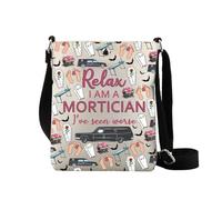 LEVLO Mortician - Bolso cruzado para directores funerarios, regalo de último auxilio, forense, bolso de hombro, regalo funerario, Relax I Am a Cb2, large