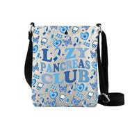 LEVLO Pancreas Club - Bolso de insulina tipo 1 tipo 2, bolso médico para diabéticos, bolsa de hombro, regalo de concienciación sobre la diabetes, Lzy Cb2, large