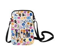 LEVLO Percy & Annabeth - Bolso cruzado para fanáticos de Medusa & Zeus, bolsa de hombro de regalo de héroes de mitología, Bolsa Percy C, 8.46 x 5.7 x 0.59 inches