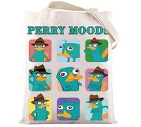 LEVLO Perry The Platypus OWCA Agent P Fans Gift Perry Moods Bolso de hombro de dibujos animados Ornitorrinco Merchandise, Perry Moods T, Medium