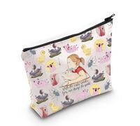 LEVLO Pig Wilbur & Fern - Neceser de dibujos animados de Spider Charlotte, regalo con texto en inglés «You Can Change The World», Con la vista completa, Bolsa de cosméticos