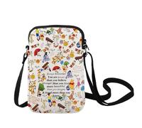 LEVLO Pooh Bear - Bolso cruzado para fanáticos de Pooh Bear Gift You Are Braver Stronger Smarter Than You Think Honey Bear Bolsa de hombro, Bolsa Wei Ni C, 32*37