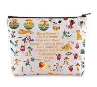 LEVLO The Lion Movie - Bolsa de maquillaje con cremallera para mujeres y niñas, Siempre león, Bolsa de maquillaje