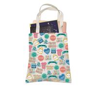 LEVLO Thrifting is My Therapy - Bolsa de la compra Thrift Queen, regalo de cumpleaños para mamá o mejor amiga, Thrift Happens, 35cm ( 13.78 inch ) * 38 cm ( 14.96 inch)