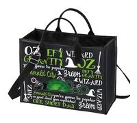 LEVLO Wicked - Bolso de mano musical Elphaba y Glinda Fans Defy Gravity Broadway Wicked Bolso de hombro, Defy Gravity Lt, Medium/Large