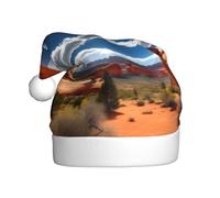 LEVNDIEJ Arches National Park - Sombreros de Papá Noel estándar para adultos, sombrero de Navidad, sombrero de Navidad unisex para fiesta de Año Nuevo
