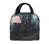 LEVNDIEJ Dark Fairy Tale Castle01 - Bolsa de almuerzo con estampado para mujeres y hombres, reutilizable, bolsa de almuerzo aislada para el trabajo, viajes al aire libre