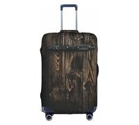 LEVNDIEJ Fundas elásticas para maleta, con estampado de puerta de madera antigua, rústicas, perfectas para viajes de negocios, Blanco, XL