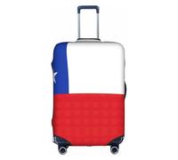 LEVNDIEJ Fundas elásticas para maletas con estampado de bandera de Chile, perfectas para viajes de negocios, Blanco, L