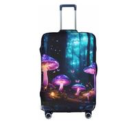 LEVNDIEJ Fundas elásticas para maletas con estampado de hongos mágicos para equipaje, perfectas para viajes de negocios, Blanco, M