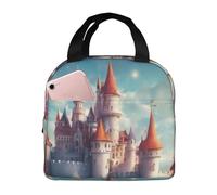 LEVNDIEJ Magic Fairy Tale Castle01 - Bolsa de almuerzo con estampado para mujeres y hombres, reutilizable, bolsa de almuerzo aislada para el trabajo, viajes al aire libre