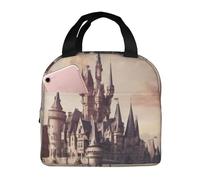 LEVNDIEJ Mysterious Fantasy Fairy Tale Castle04 - Bolsa de almuerzo con estampado para mujeres y hombres, reutilizable, bolsa de almuerzo aislada para el trabajo, viajes al aire libre