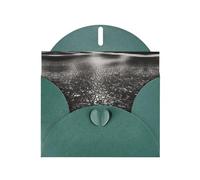 LEVNDIEJ Tarjetas de cumpleaños con diseño de mosaico, color negro, tarjetas de felicitación en blanco, tarjetas de agradecimiento, sobres para cada ocasión