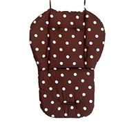 Levoberg Coussin de Poussette Doux Motif Points Coussin Chaise Haute Respirant Coussin Siège Auto pour Bébé Café