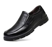 Levoberg - Zapato de cocina para hombre de piel, antideslizante, ligero, Negro (Negro ), 43 EU