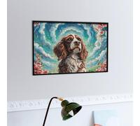 Lévrier Afghan Mignon Puzzles 300 Piezas Estera Portátil 3D Antideslizante Faune paysagère rêveuse Rompecabezas Familiar para Adultos Aliviar Estrés Decoración Hogar Moderno Creativo 300 PCS