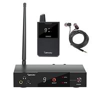Levusu UHF Wireless in-Ear Monitor System with Earphone,180Ft, Rack Mount, Professional IEM Stereo System Transmitter and Beltpack for Studio, Guitar, Band Rehearsal, Live Performance (1 Bodypack)