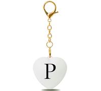 LevyPan Llavero con letra inicial para bolso con luz, sensor de luz para bolso, bonito llavero del alfabeto para mujer, Rosa, S