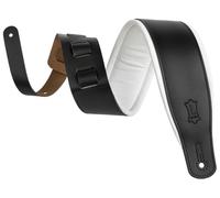 "Levys Amped Leather 3"" BK/WH"