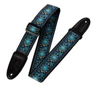 Levys Hootenanny 2" Jacquard Weave Guitar Strap Blue Floral