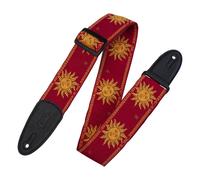 Levys Jacquard Weave W Leather Back & Ends 2 Sun Design Red