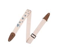 Levy's Leathers - Correa de guitarra de algodón de 5 cm con estampado decorativo y extremos de gamuza