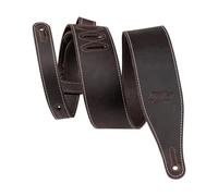 Levy's Leathers M17BAS-DBR - Correa de guitarra de cuero mantequilla 2.5" de ancho marrón oscuro