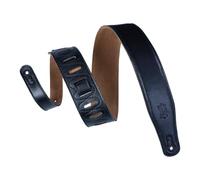 Levy's Leathers M26gf-blk - Correa para guitarra (parte superior de piel, 6,35 cm / 2,5 pulgadas), color negro