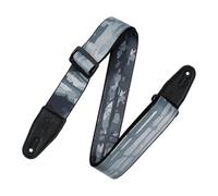 Levy's Leathers MPD2-109 Prints Poliéster con extremos de cuero de 2 pulgadas, árbol abstracto gris