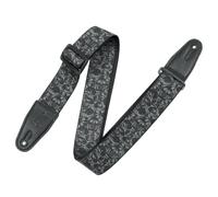 Levy's Leathers MPD2-111 Prints Poliéster w Cuero Extremos 2" - Negro y Gris Cráneos