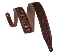 Levy's Leathers MS17T03-BRN - Correa para guitarra de cuero, 6,35 cm, color marrón