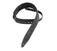 Levy's Leathers MSS80-BLK - Correa para guitarra de cuero, 5,08 cm, color negro