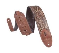 Levy's Leathers Sundance - Correa de cuero para guitarra con relieve de 7,6 cm de ancho; serie Western - Palm Pecan (M4WP-002)