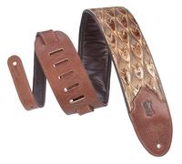 Levy's Leathers Sundance Correa de cuero para guitarra de 3 pulgadas de ancho, serie occidental, bronce de punta de flecha (M4WP-005)