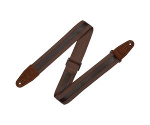 Levy's Leathers Tira de cuero de 2 pulgadas en algodón marrón oscuro ajustable de 35 a 60 pulgadas (MC2CG-BRN-DBR)