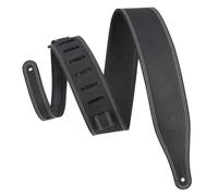 Levy's M17BDS-BLK - Correa de cuero para guitarra de doble puntada, 6,35 cm de ancho