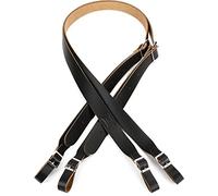 Levy's M18-BLK Correas Para Guitarras 1" wide genuine leather accordion Strap - Black