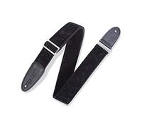 Levy's M7VC-BLK Correas Para Guitarras Velvet on Black Cotton Webbing 2" - Black
