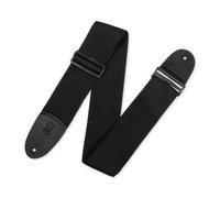 Levys M8P3-XL Extra Long Poly Strap 3" w/ Leather Ends Black