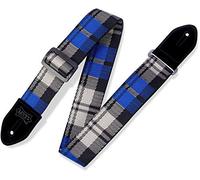 Levy's MC8VIN-009 Correas Para Guitarras Prints Cotton Suede Ends 2" - Cobalt Plaid Poly