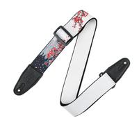 Levy's Mpd2-116 Correa para Guitarra, Diseño de Flores de Cerezo y Nieve, tamaño único Unisex Adulto