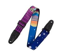 Levy's Mpd2 Correa de Guitarra de poliéster de 5 cm de Ancho con diseño de Gato cibernético, Cyber Cat, Talla única Unisex Adulto