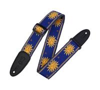 Levy's Sun Motif Correa de guitarra textil Blue