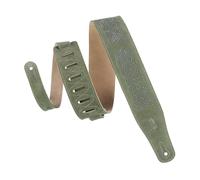 Levy's MS26CK-GRN Correas Para Guitarras Suede Leather Celtic Knot Emboss 2 1/2" - Green